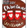 chr0104 personalized christmas family sign round
