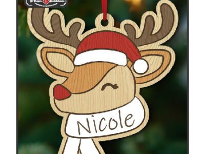 chr0180 deer christmas ornament