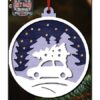 chr0188 car with tree christmas ornament